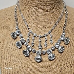 Nine West Crystal Necklace and Earrings Plus Necklace & Earrings (2 for 1)